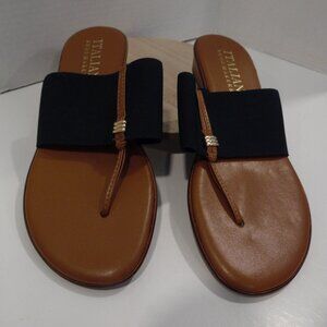 Italian Shoemakers Afia Deep Navy Thong Sandal Women's Size 9 NWOT